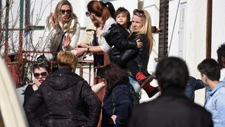 Maslenica: Aktivisti, mještani i prijatelji dali podršku obitelji Božić. Foto: Dino Stanin/PIXSELL