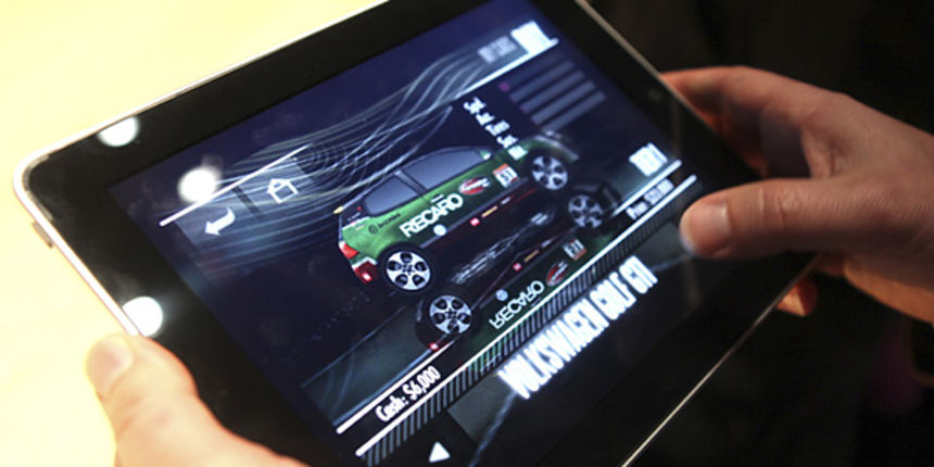 A video game is displayed on Apple’s iPad. A video game is displayed on Apple’s iPad.