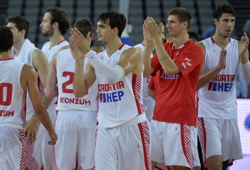 Arena Zagreb, Zagreb – Pripremni turnir za EuroBasket 2015., Hrvatska – BiH. Photo: Igor Kralj i Marko Lukunic/PIXSELL Arena Zagreb, Zagreb – Pripremni turnir za EuroBasket 2015., Hrvatska – BiH. Photo: Igor Kralj i Marko Lukunic/PIXSELL