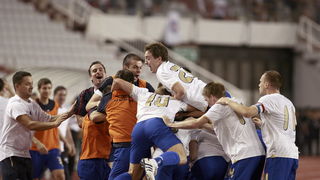 Split 050810.
Stadion NK Hajduka u Poljudu
Predkolo Evropskog kupa : NK Hajduk – Dinamo Bukurest
Na fotografiji : slavlje.
Foto: Vladimir Dugandzic / CROPIX Split 050810.
Stadion NK Hajduka u Poljudu
Predkolo Evropskog kupa : NK Hajduk – Dinamo Bukurest
Na fotografiji : slavlje.
Foto: Vladimir Dugandzic / CROPIX