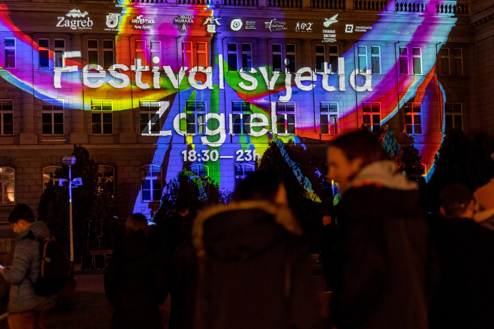 Festival svjetla – Instalacija Odd Dynamics na pročelju muzeja Mimara