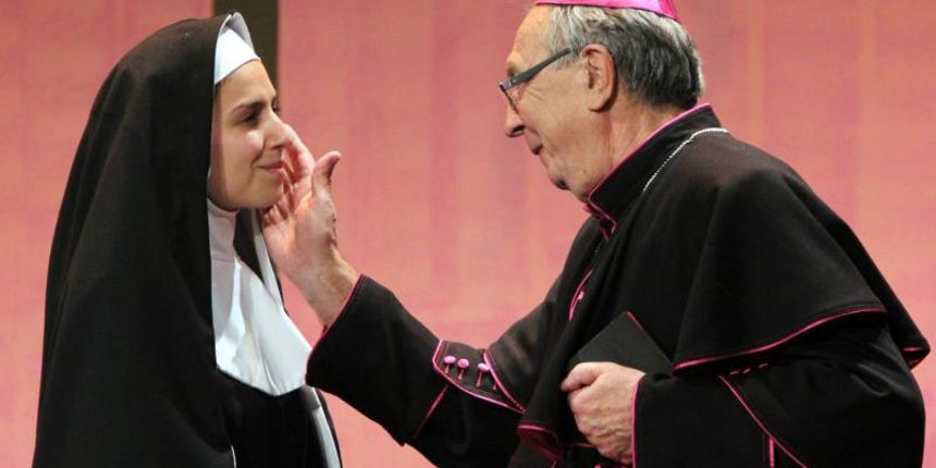 09.04.2013., Sibenik – U Sibenskom HNK-u odrzana je prva od 4 generalne probe uoci premijernog izvodjenja predstave Ranka Marinkovica, Glorija. Redatelj Zoran Muzic okupio je respektabilnu ekipu glumaca, Jakov Bilic, Franka Klaric, Sinisa Popovic, Josko 09.04.2013., Sibenik – U Sibenskom HNK-u odrzana je prva od 4 generalne probe uoci premijernog izvodjenja predstave Ranka Marinkovica, Glorija. Redatelj Zoran Muzic okupio je respektabilnu ekipu glumaca, Jakov Bilic, Franka Klaric, Sinisa Popovic, Josko