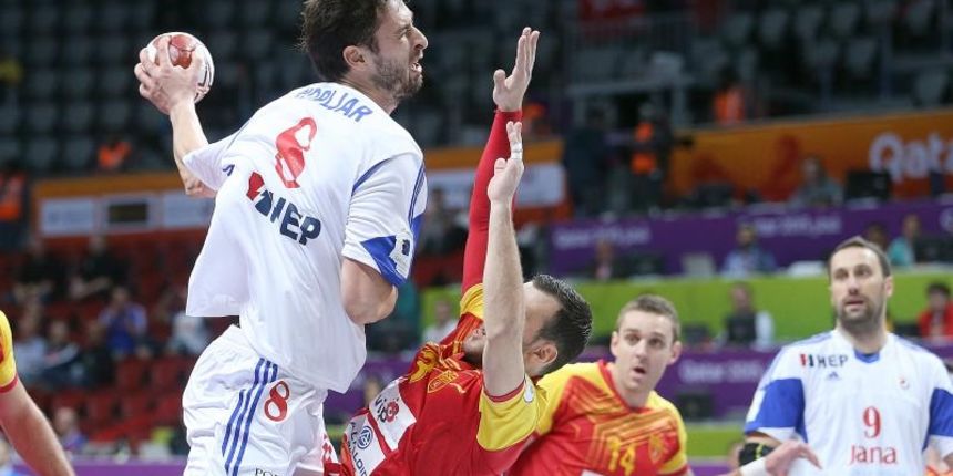 Doha, Katar – 24. svjetsko rukometno prvenstvo, 4. kolo, grupa B, Makedonija- Hrvatska. Photo: Goran Stanzl/PIXSELL