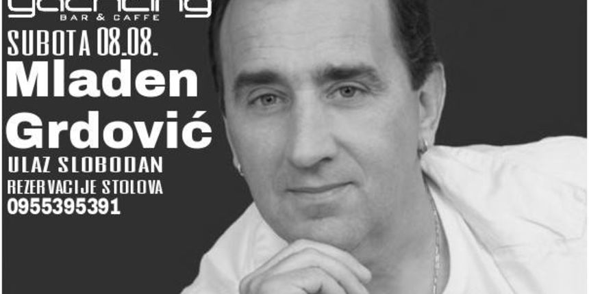 Mladen Grdović večeras u Yachting baru