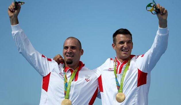 Rio de Janeiro, Brazil – Braća Sinkovic, Martin i Valent, osvajači su olimpijske zlatne medalje u utrci dvojaca na pariće.  Photo: Igor Kralj/PIXSELL