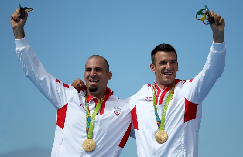 Rio de Janeiro, Brazil – Braća Sinkovic, Martin i Valent, osvajači su olimpijske zlatne medalje u utrci dvojaca na pariće.  Photo: Igor Kralj/PIXSELL