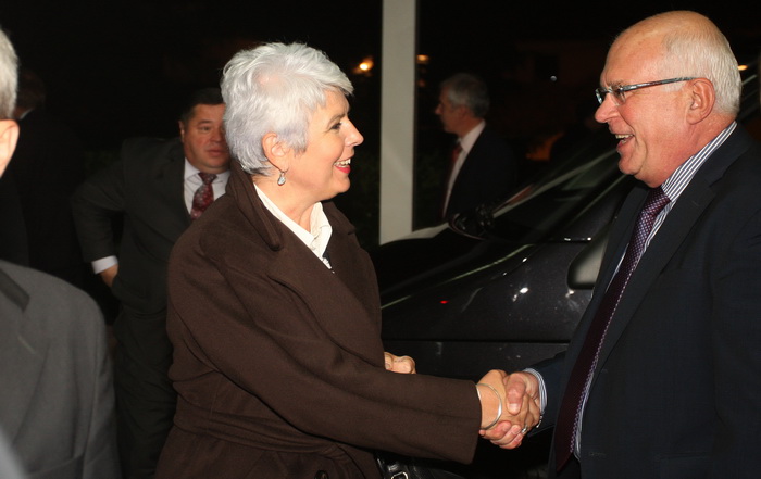 Zadar, 031111. 
Hotel Kolovare.
Predsjednica Vlade RH  Jadranka Kosor u drustvu svojih ministara Bozidara Kalmete, Petra Cobankovica, Jasena Mesica i Branka Bacica otvorila je 21. medjunarodnu manifestaciju vinogradara i vinara Sabatina 2011.
Na slici: Ja