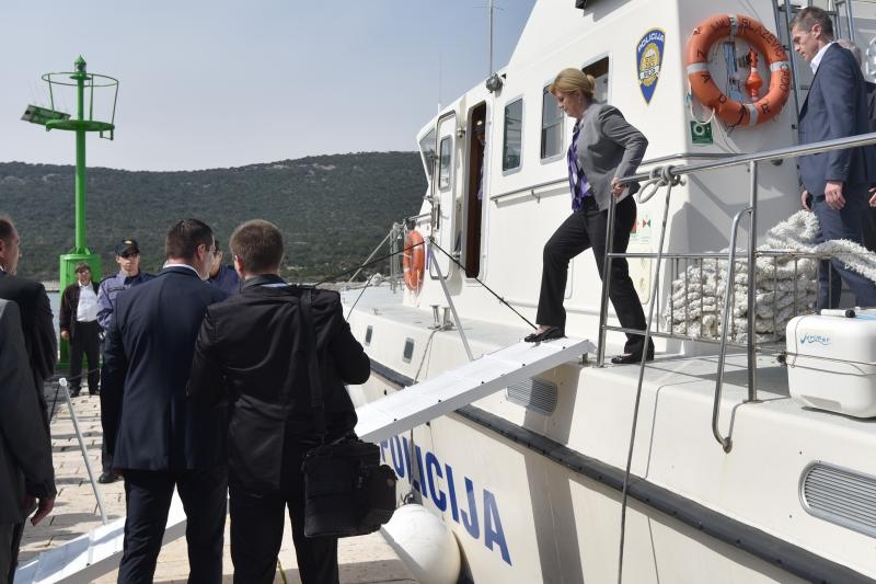 Predsjednica Grabar Kitarović posjetila otok Ist. Foto: Dino Stanin/PIXSELL