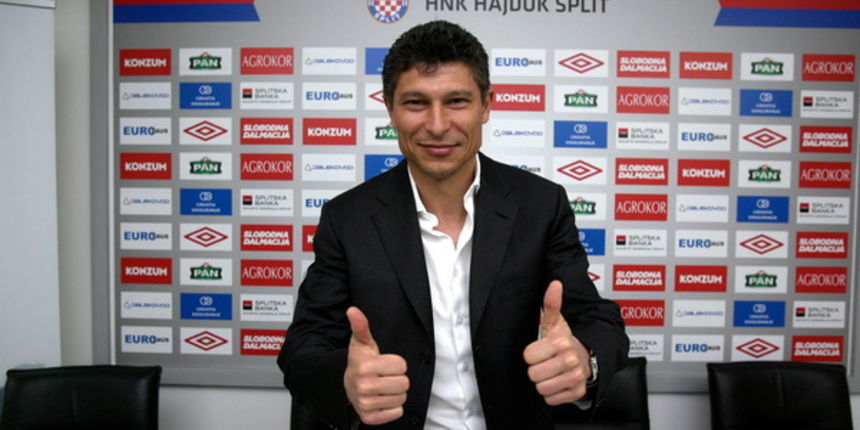 Split, 220312. Stadion HNK Hajduka u Poljudu.Posljednja press konferenica trenera HNK Hajduka Krasimira Balakova.Na fotografiji: Krasimir Balakov.Foto: Vladimir Dugandzic / CROPIX Split, 220312. Stadion HNK Hajduka u Poljudu.Posljednja press konferenica trenera HNK Hajduka Krasimira Balakova.Na fotografiji: Krasimir Balakov.Foto: Vladimir Dugandzic / CROPIX