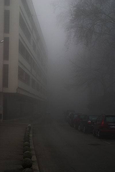 Zadar, magla svuda oko nas