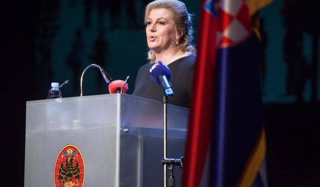 15.06.2015., Riijeka – Svecana sjednica Gradskog vijeca Grada Rijeke odrzana u kazalistu Ivan Zajc. Kolinda Grabar Kitarovic. Photo: Nel Pavletic/PIXSELL