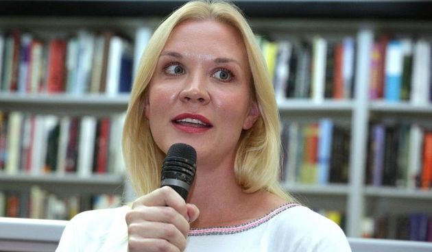 Knjiznica i citaonica Bogdana Ogrizovica, na 4. Festivalu svjetske knjizevnosti u organizaciji nakladnicke kuce Fraktura, Ivana Bodrozic razgovarala s finskom autoricom Johannom Holmstrom. Photo: Zarko Basic/PIXSELL