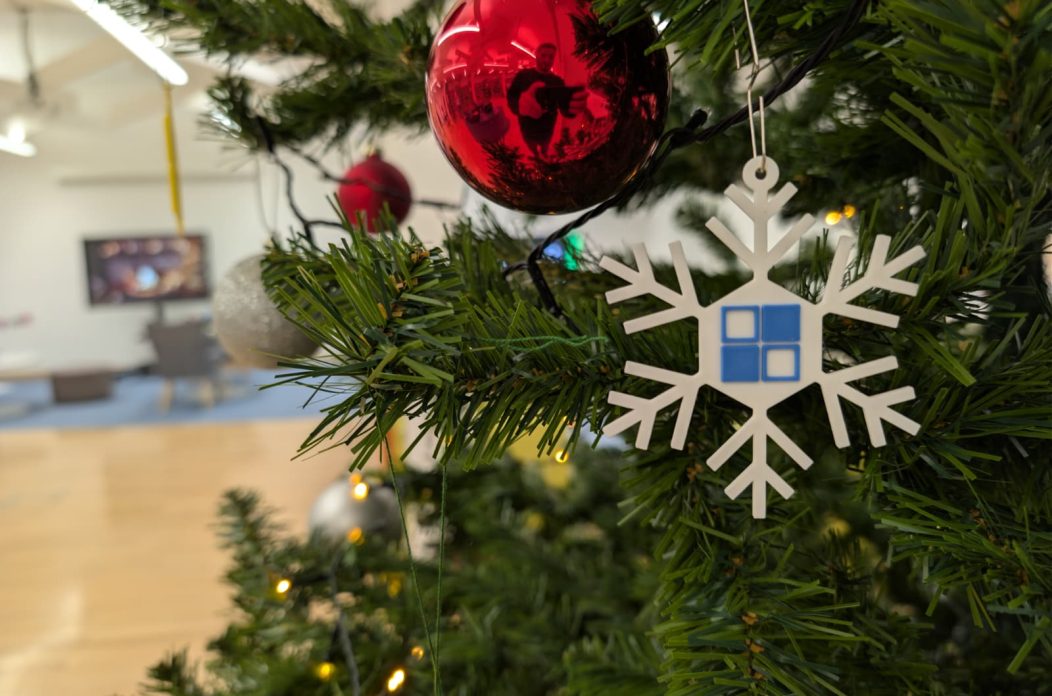 Gradska knjižnica Zadar jelke blagdanski ugođaj blagdani ilustracija kuglice