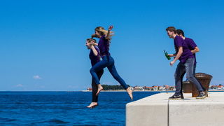 Ludijada maturanata na zadarskoj rivi 17. svibnja 2016. Foto: Bojan Bogdanić