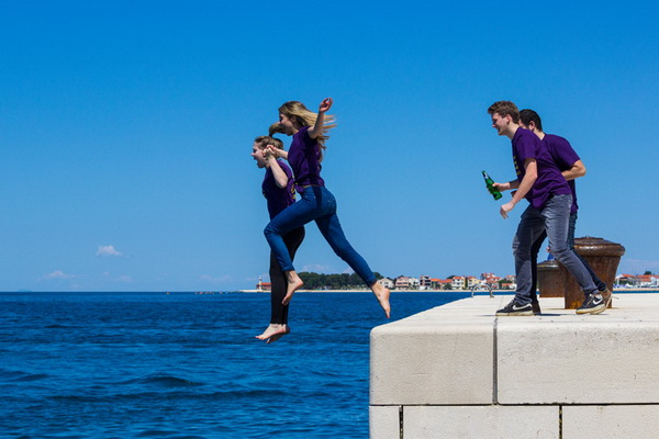 Ludijada maturanata na zadarskoj rivi 17. svibnja 2016. Foto: Bojan Bogdanić