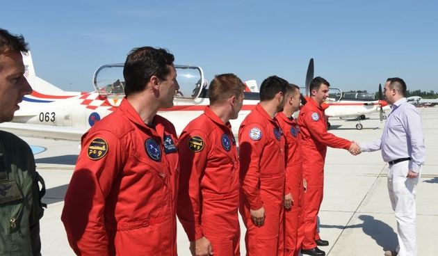 Krila Oluje se vratili u Hrvatsku nakon osvojene nagrade na vojnom aeromitingu RIAT. Photo: Davor VišnjićPIXSELL