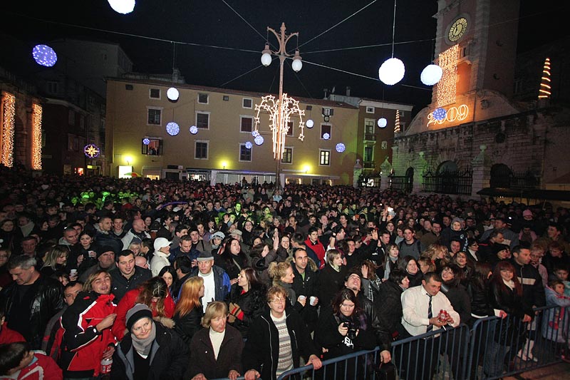 Doček Nove 2009. na Narodnom trgu (foto: Marin Gospić)