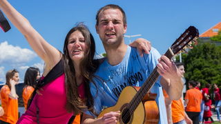 Ludijada maturanata na zadarskoj rivi 17. svibnja 2016. Foto: Bojan Bogdanić