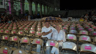 Split, 010711.
Prva izlucna vecer festivala Split 2011.
Na slici: festival prekinut radi kise.
Foto: Josko Supic / CROPIX