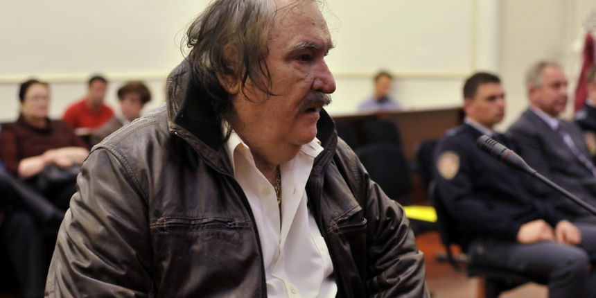 Zagreb, 230413.
Zupanijski sud u Zagrebu. Sudjenje bivsem premjeru i predsjedniku HDZ-a Ivi Sanaderu u slucaju Fimi media na kojem su svjedocili pjevac Mate Miso Kovac, Bozo Ljubic (HDZBiH i bivsi ministar prometa i veta BiH).
Na fotografiji: Miso Kovac n