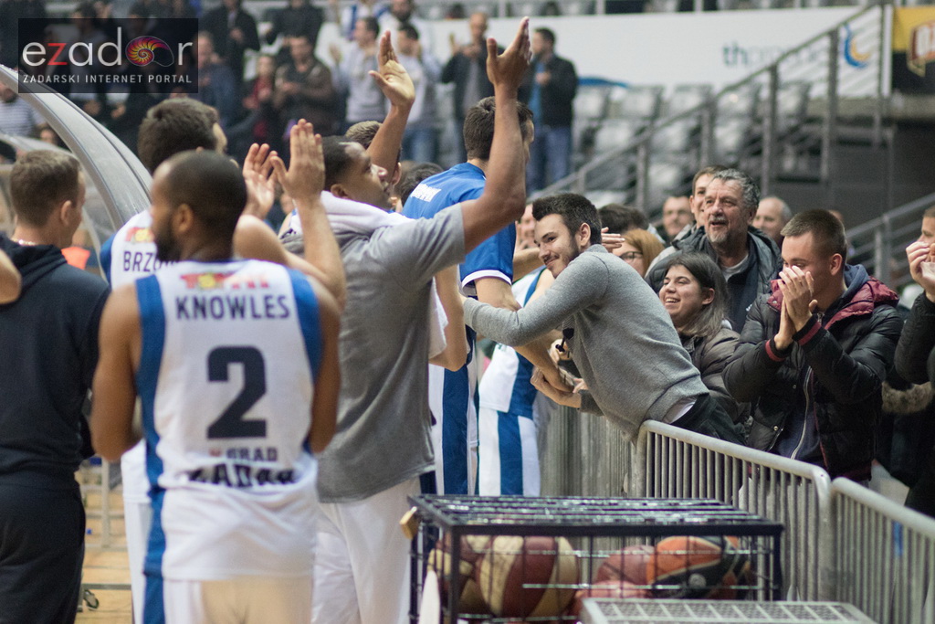 HT Premijer liga: 9. kolo: KK Zadar – GKK Šibenik 81-72. Pozdrav navijačima