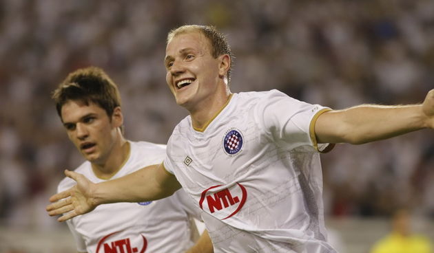 Split,190810.
Stadion Poljud.
Nogometna utakmica kvalifikacija za europsku ligu izmedju Hajduka i Unirea.
Na fotografiji: Senijad Ibricic.
Foto: Duje Klaric / CROPIX