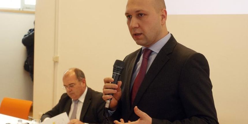 U Sveucilisnoj knjiznici ministar Mihael Zmajlovic?predstavio je projekte vrijedne 600 milijuna kuna za 2015. godinu. Photo: Tino Juric/PIXSELL