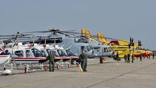 Predsjednica Kolinda Grabar-Kitarović posjetila 93. zrakoplovnu bazu Zemunik. Foto: Dino Stanin/PIXSELL