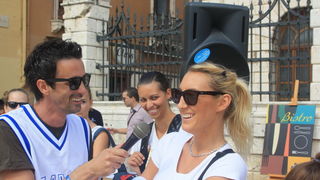 Narodni trg: Predstavljene košarakašice i košarkaši Zadra. foto: Mladen Malik