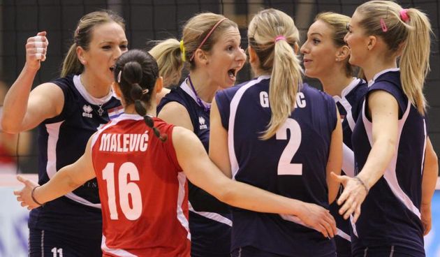 04.01.2014., Dvorana Gimnasium, Rovinj – Kvalifikacijski turnir odbojkasica za odlazak na Svjetsko prvenstvo, Hrvatska – Francuska. Sanja Popovic. Photo: Nel Pavletic/PIXSELL