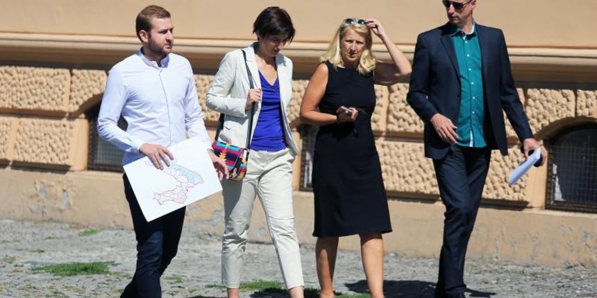 Stranka Pametno Marijana Puljak, Ivica Puljjak i Mislav Matešić.  Photo: Davor Javorovic/PIXSELL