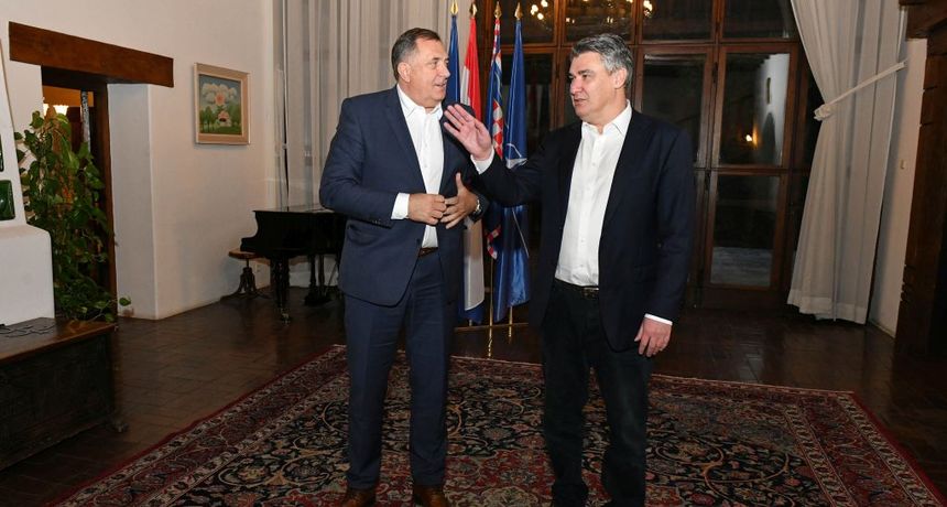 Milorad Dodik i Zoran Milanović, 26.10.2021. Milorad Dodik i Zoran Milanović, 26.10.2021.