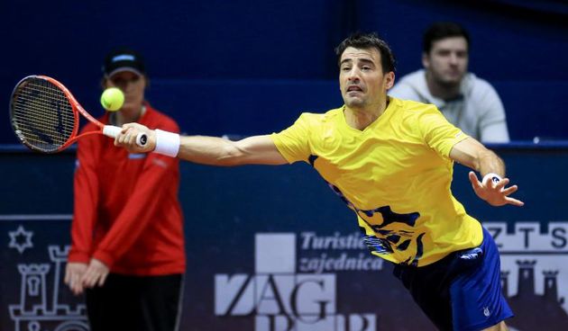06.02.2014., Dom sportova, Zagreb – 9. ATP turnir PBZ Zagreb Indoors, 2. kolo. Ivo Karlovic (CRO) – Ivan Dodig (CRO). Photo: Slavko Midzor/PIXSELL