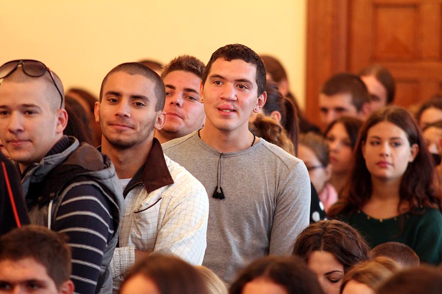 Susret studenata prve godine studija s Rektorom, foto: Iva Perinčić