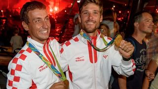 Veličanstveni doček zadarskih zlatnih olimpijaca Šime Fantele i Igora Marenića na zadarskoj rivi uz Morske orgulje i Pozdrav suncu. Photo: Dino Stanin/PIXSELL Veličanstveni doček zadarskih zlatnih olimpijaca Šime Fantele i Igora Marenića na zadarskoj rivi uz Morske orgulje i Pozdrav suncu. Photo: Dino Stanin/PIXSELL