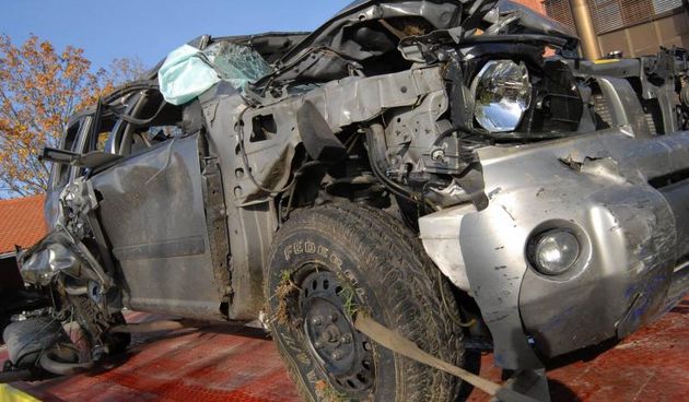 23.10.2013., Slavonski Brod, Sredanci – U prometnoj nesreci na autocesti Zagreb – Lipovac, A3, kod Sredanaca tesko je ozlijedjena glumica Dolores Lambasa a dvoje ljudi je lakse ozlijedjeno. Photo: Ivica Galovic/PIXSELL