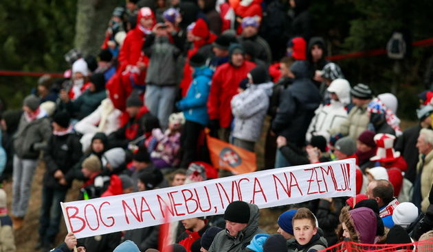 Zagreb, 050112.
Sljeme – Vip Snow Queen Trophy 2012.
Slalomska utrka FIS Svjetskog kupa na Sljemenu za muskarce.
Na slici: navijaci.
Foto: Ronald Gorsic / CROPIX