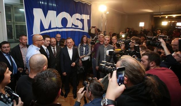 Most nezavisnih lista. Ivan Kovacic, Bozo Petrov, Ivan Lovrinovic, Drago Prgomet. Photo: Grgur Zucko/PIXSELL