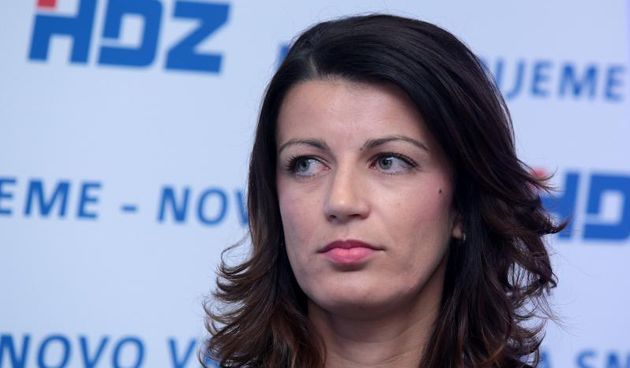 Na konferenciji za medije HDZ-a o problemu dvojezicnosti u Vukovaru govorili su Davorin Mlakar i Josipa Rimac. Photo: Patrik Macek/PIXSELL