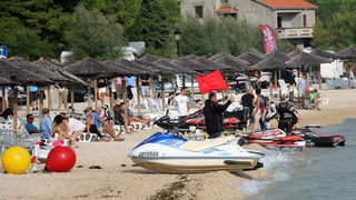 Vir: Slobodan trening na plaži Jadro pred utrke Alpe Adria Jest Ski Toura. Foto: Kažimir Škrbić/Virski list