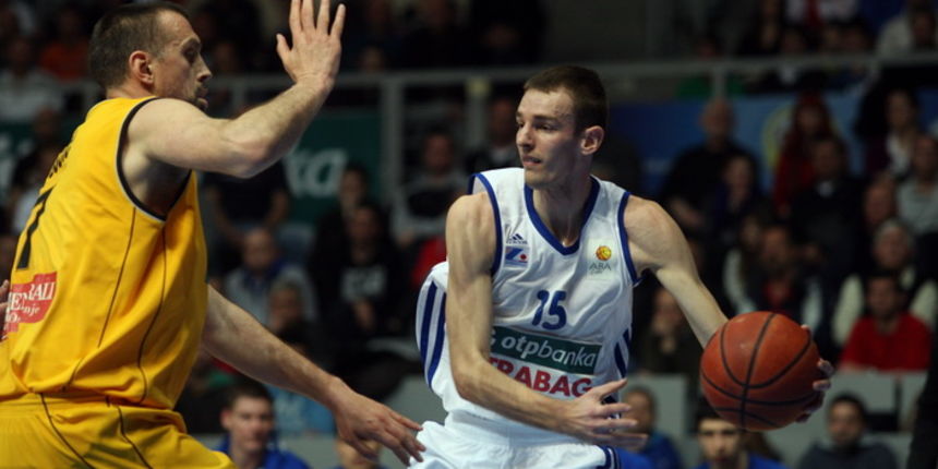 Zadar, 230313. 
Kosarkaska dvorana Kresimira Cosica. 
Utakmica 26. kola ABA lige, izmedju Zadra i Splita. 
Na fotografiji: igrac Zadra Ante Delas.
Foto: Jure Miskovic / CROPIX