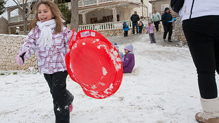 Snijeg u Bibinjama 3. veljače 2012, Foto: Leo Banić