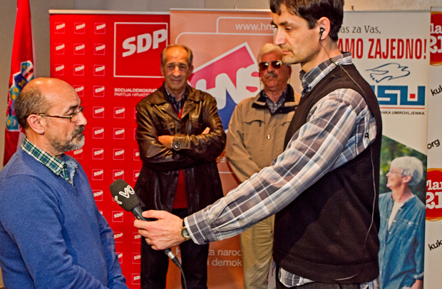 U izbornim stožerima Kukuriku koalicije i HDZ-a, Foto: Leo Banić U izbornim stožerima Kukuriku koalicije i HDZ-a, Foto: Leo Banić