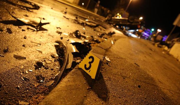 U nedjelju, 23. ožujka, u večernjim satima na križanju ulice Hrvatskog Sabora i Puta Bokanjca dogodila se prometna nesreća između dva osobna automobila. Photo: Filip Brala/PIXSELL