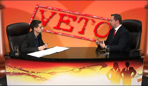 Sanjin Španović i Siniša Varga u emisiji Veto TV Jabuka