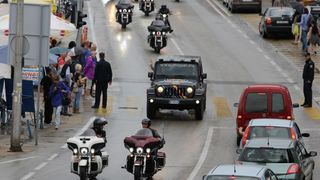 Veliki ocekivani defile od nekoliko tisuca Harley bikera ipak se sveo na brojku od svega par stotina zbog loseg vremena. Photo: Filip Brala/PIXSELL Veliki ocekivani defile od nekoliko tisuca Harley bikera ipak se sveo na brojku od svega par stotina zbog loseg vremena. Photo: Filip Brala/PIXSELL