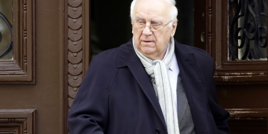 Zagreb, 110313. 
Zupanijski sud na Zrinjevcu.
Nastavak sudjenja bivsem premijeru RH Ivi Sanaderu i drugima u slucaju Fimi-media.
Na fotografiji: svjedok Bozo Biskupic bivsi ministar kulture.
Foto: Damjan Tadic / CROPIX