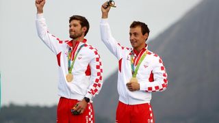 Rioe de Janeiro. Olimpijski prvaci u klasi 470, Šime Fantela i Igor Marenić. Photo. Igor Kralj/PIXSELL Rioe de Janeiro. Olimpijski prvaci u klasi 470, Šime Fantela i Igor Marenić. Photo. Igor Kralj/PIXSELL