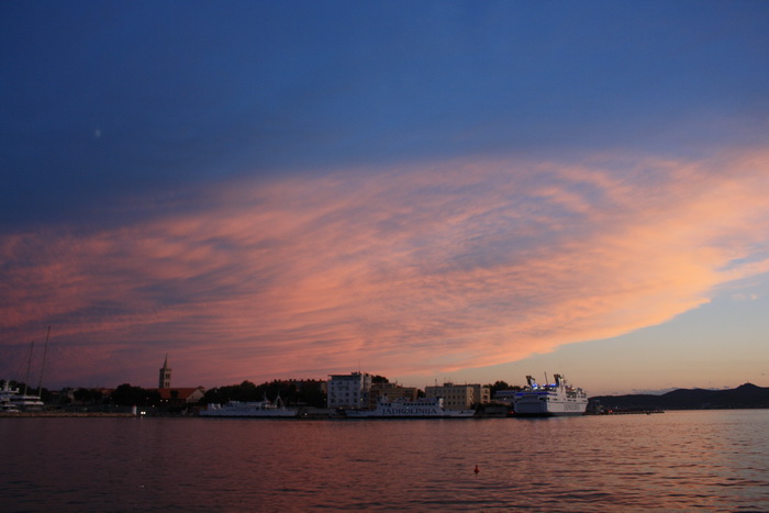 Čudesni zalazak sunca u Zadru 26. kolovoza 2012.