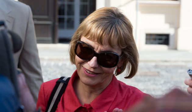 Zagreb, 250413.
Markov trg.
U Banskim dvorima odrzana je redovita sjednica Vlade republike Hrvatske.
Na fotografiji: Vesna Pusic.
Foto: Goran Mehkek / CROPIX